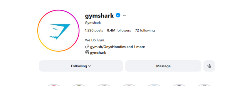 uk brand winning on instagram - gymshark